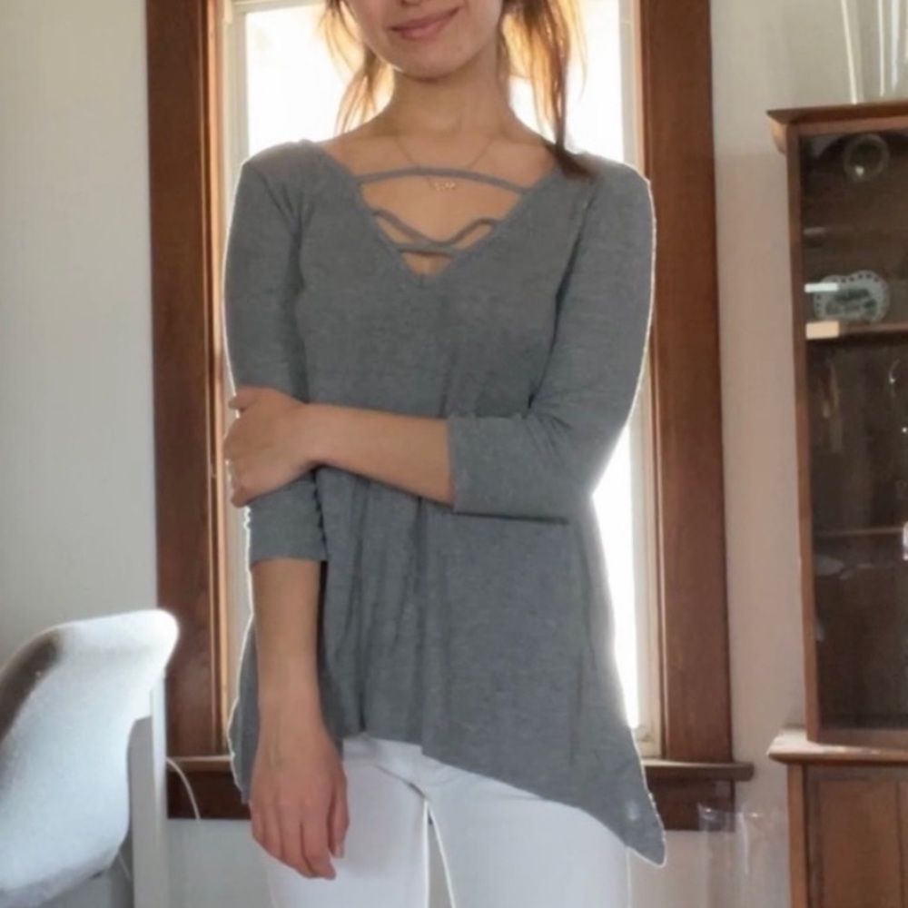 Gray Long Sleeve Shirt